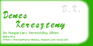 denes kereszteny business card
